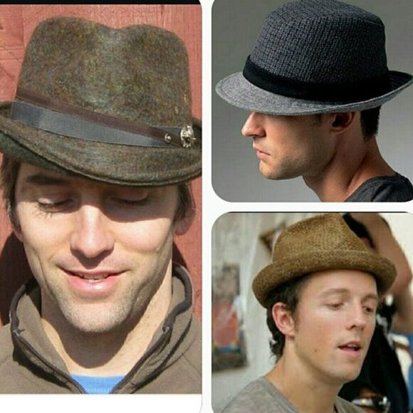 Stetson Hat Vintage Tweed Wool Feather Fedora Hat Brown Wool Plaid - Picture 3 of 10